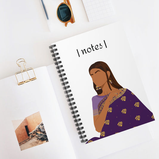 Saree Girl Spiral Notebook