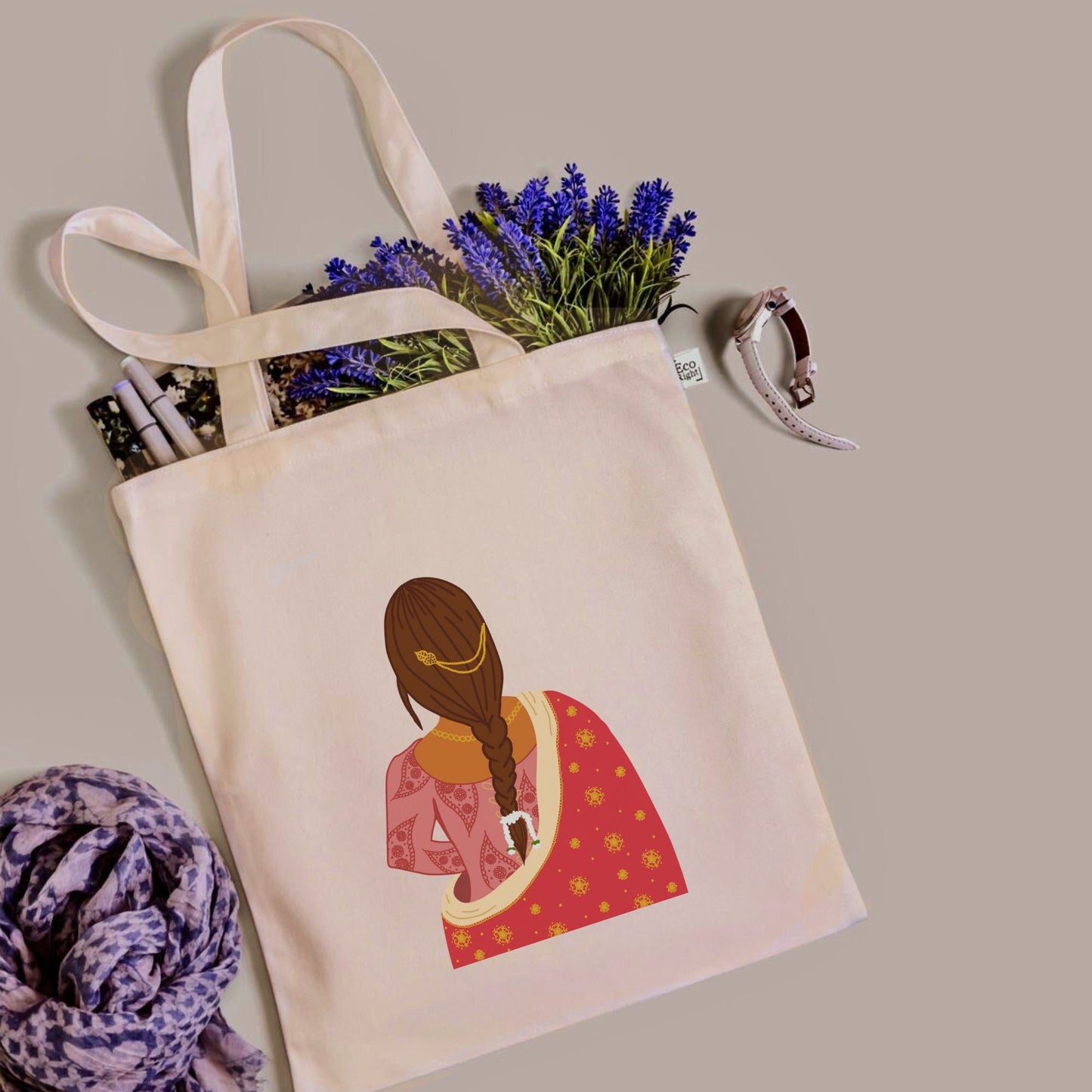 Royal Desi Girl Tote Bag, Desi Girl Tote Bag