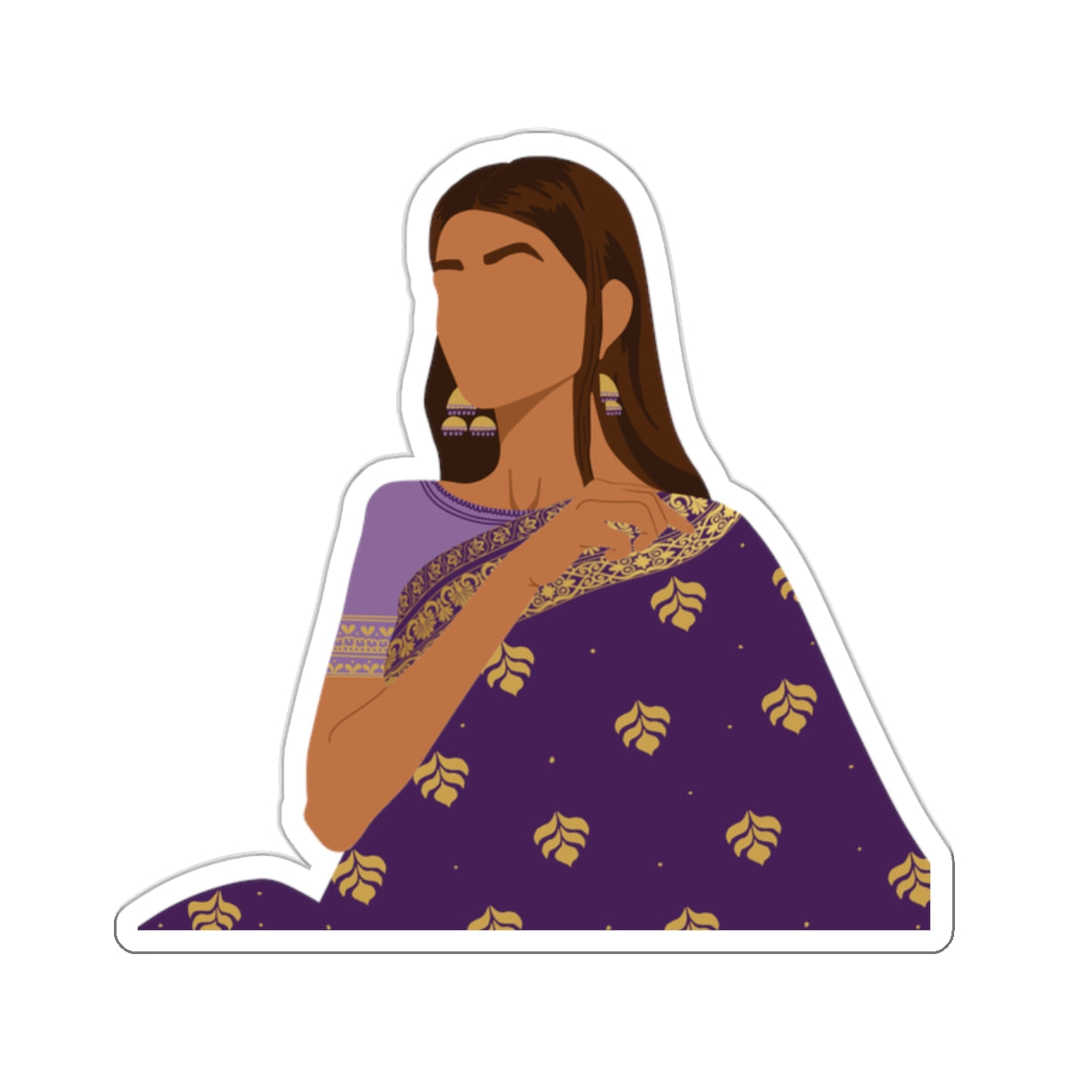 Saree Girl Sticker