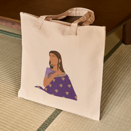 Saree Girl Desi Tote Bag