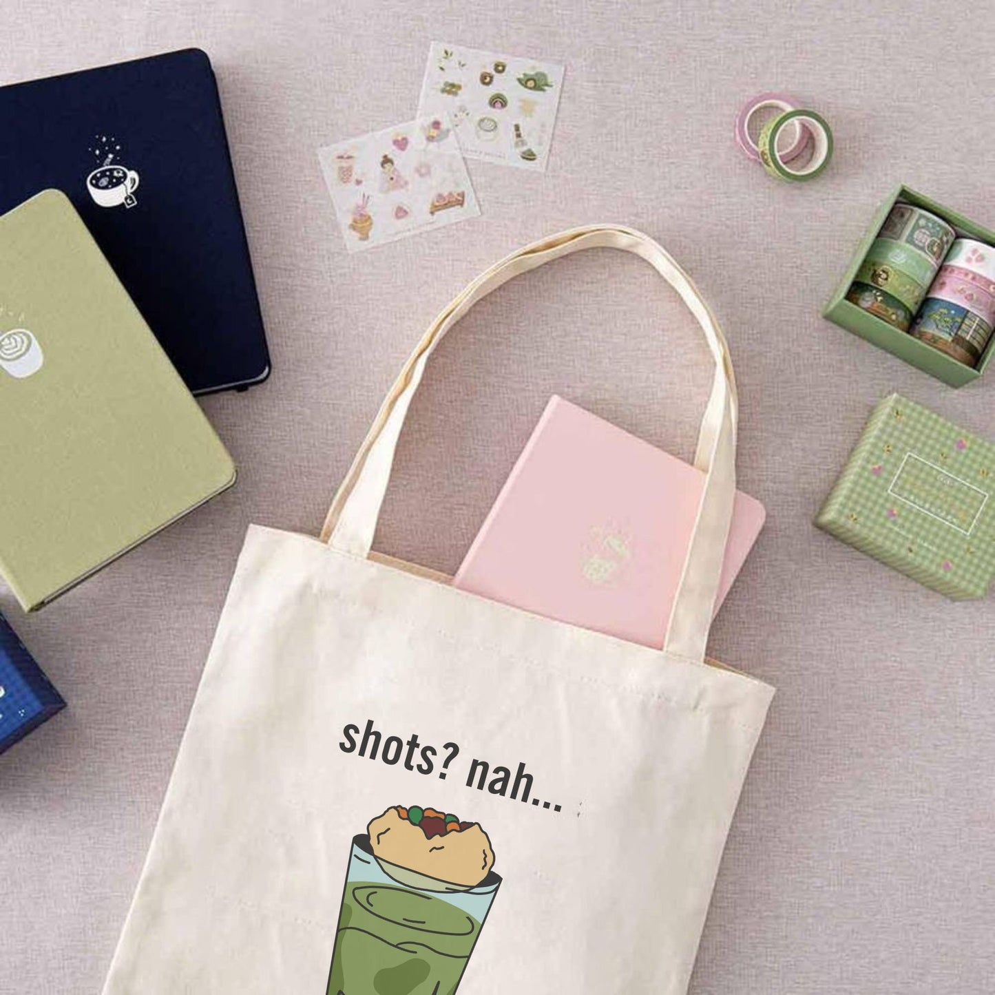 Shots? Nah, Gol Gappe Tote Bag